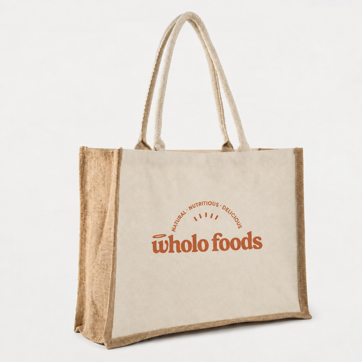Wholo Foods Branded Tote Bag — Jute & Calico