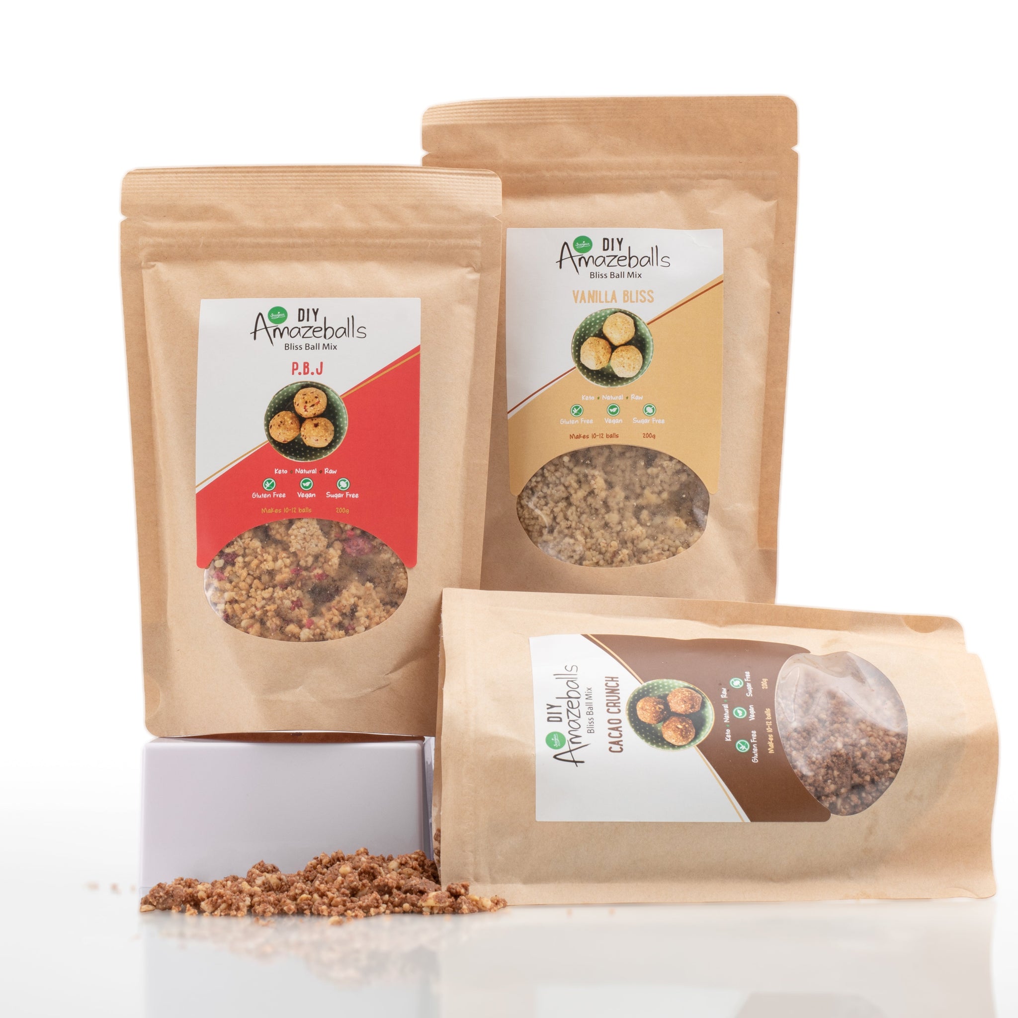 One of each D.I.Y Bliss Ball Mixes