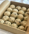 Box o' Balls Cafe sized Christmas Crunch Amazeballs. GF, DF, vegan, raw