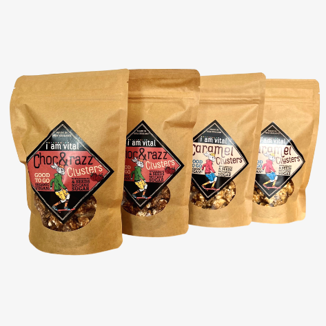 Two packs of each flavour Clusters (4 x 60g bags) - Wholo Foods